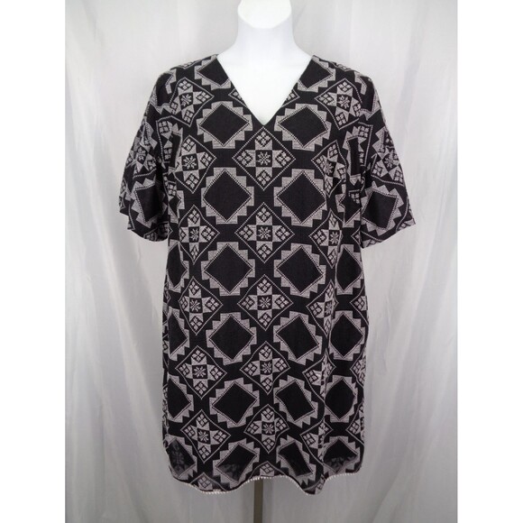 Lauren Ralph Lauren Black Embroidered Dress Plus Size 16W - Picture 1 of 11